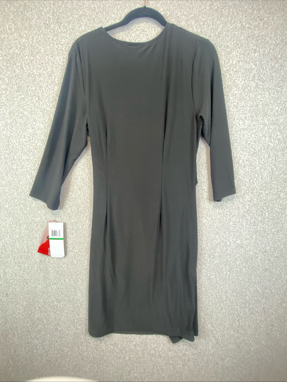 Nina Leonard Dress Womens Size L Wrap Front Grommet Tie Wrinkle Free Evening - Picture 10 of 12